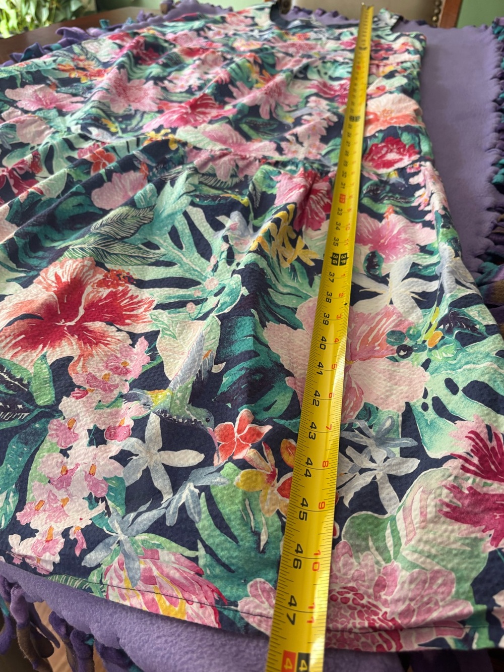 Tommy Bahama Perfectly Paradise Floral Stretch Cotton Midi Dress oversized M - Picture 12 of 12